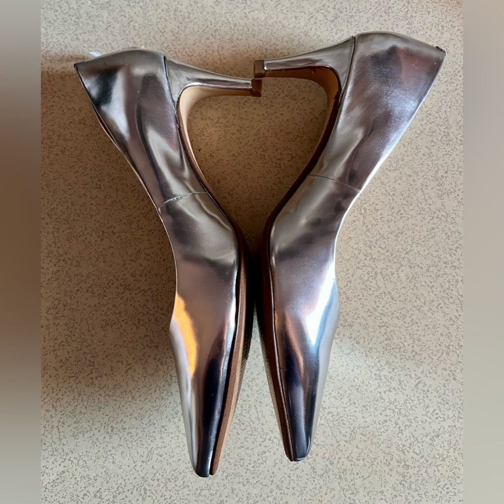 Banana Republic Shiny Silver Heels - Picture 3 of 6